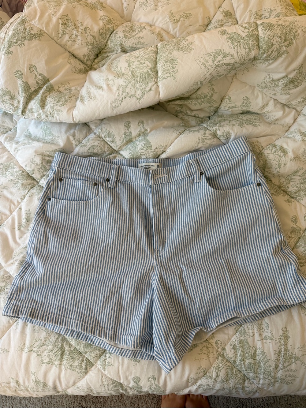Abercrombie Striped Dad Shorts